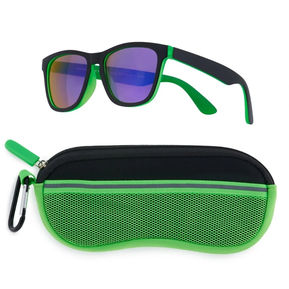 Pan Oceanic eyeSQUARED Boys Colored Wayfarer Style Sunglasses and Case Set
